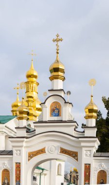 Kiev. Ukrayna. Kiev Pechersk Lavra ya da Mağara Kiev Manastırı. Seyahat fotoğrafı.. 
