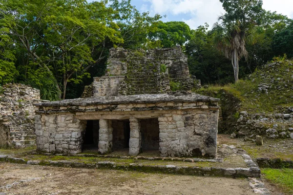 Eski Muyil Kalıntıları Antik Maya Nın Mimarisi Tapınak Diğer Eski — Stok fotoğraf