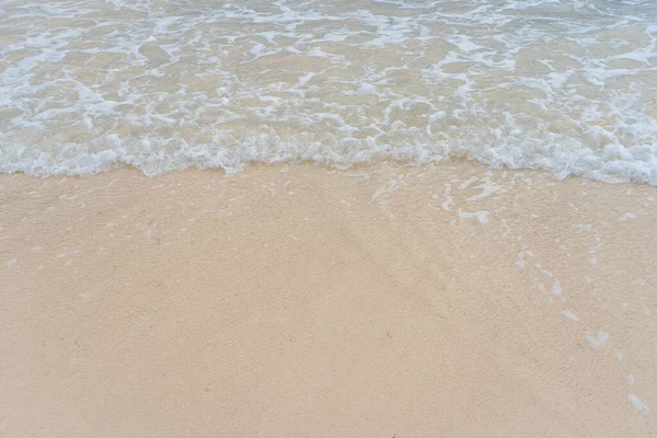 Mar Das Caraíbas Ondas Areia Estrutura Espuma Mar Areia Fundo — Fotografia de Stock