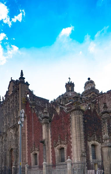 Metropolitaanse Kathedraal Mexico Stad Details Van Koloniale Architectuur Een Getinte — Stockfoto