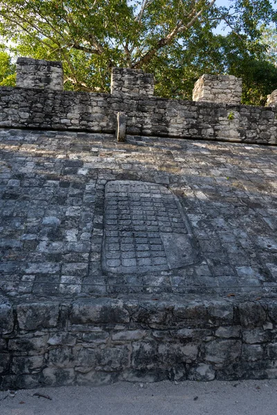 Antik Maya Şehri Coba Arkeolojik Alandaki Eski Binalar Ormandaki Harabeler — Stok fotoğraf