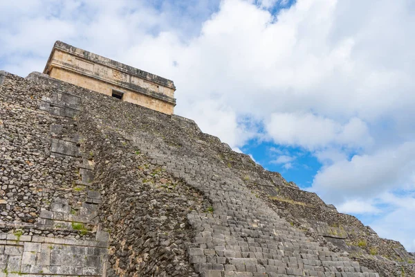 Frammento Castillo Piramide Tempio Kukulcan Vista Generale Architettura Dell Antica — Foto Stock