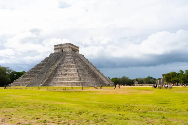 Piramide Castillo Tempio Kukulcan Vista Generale Architettura Dell Antica Civiltà — Foto Stock