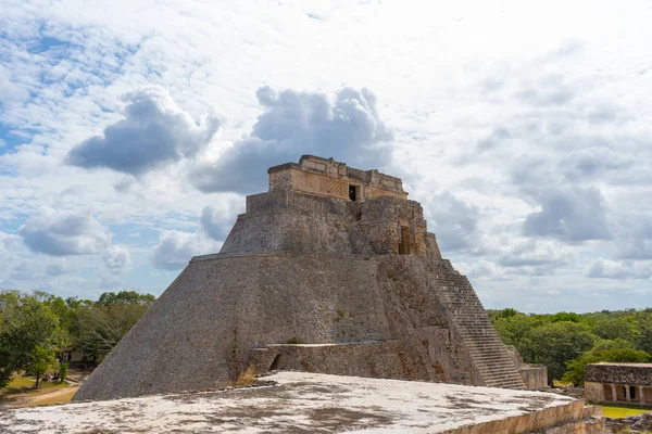 Adivino Pirâmide Mágico Pirâmide Anão Uxmal Uma Antiga Cidade Maia — Fotografia de Stock