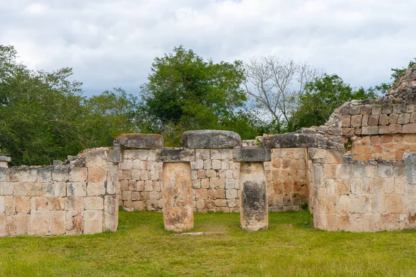 Palácio Das Máscaras Codz Poop Sítio Arqueológico Maia Kabah Yucatan — Fotografia de Stock
