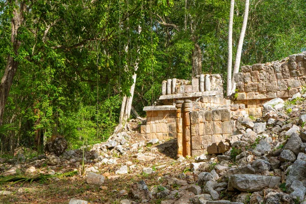 Sayil Maya Arkeolojik Alanındaki Büyük Saray Bir Parçası Yucatan Meksika — Stok fotoğraf