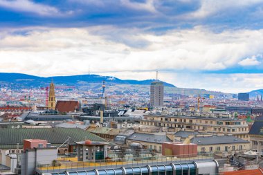 Aziz Stephen Katedrali 'nden (Stephansdom) Viyana Panoraması. Avusturya başkentinin merkezi kısmı. Sosis. Avusturya. Avrupa.
