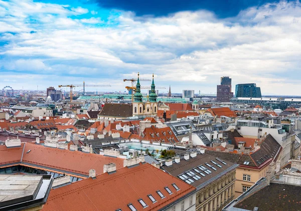 Panorama Viena Ciudad Desde Catedral San Esteban Stephansdom Parte Central — Foto de Stock