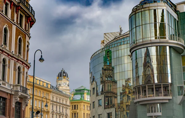 Edifícios Históricos Cidade Viena Vista Rua Foto Viagem Wien Áustria — Fotografia de Stock