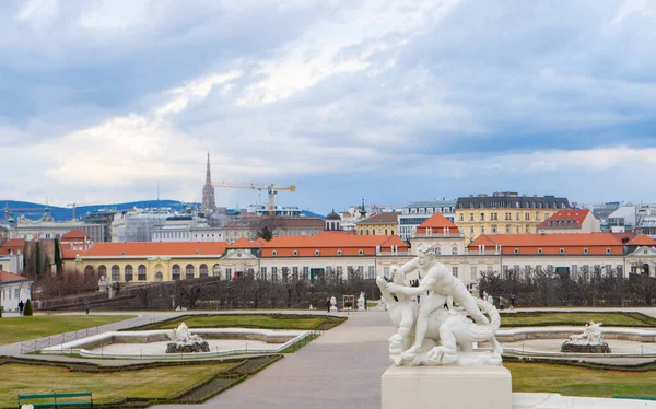 Панорама Города Вены Парка Бельведере Австрия Озил Европа — стоковое фото