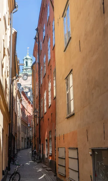 Enge Straße Stockholm Die Altstadt Gamla Stan Der Schwedischen Hauptstadt — Stockfoto