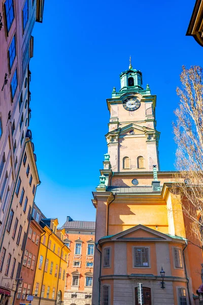 Vue Avec Storkyrkan Grande Église Officiellement Nommé Sankt Nikolai Kyrka — Photo