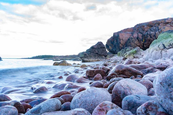 Ondas Mar Báltico Foto Natureza Escandinava Costa Sueca — Fotografia de Stock