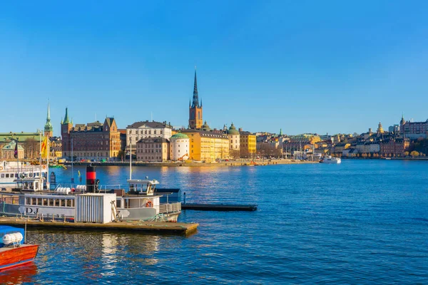 Vista Del Casco Antiguo Gamla Stan Estocolmo Capital Suecia Panorama — Foto de Stock