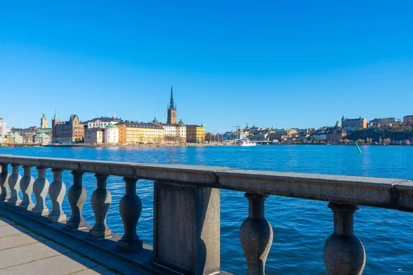 Pohled Staré Město Gamla Stan Hlavní Město Stockholmu Švédsku Panorama — Stock fotografie