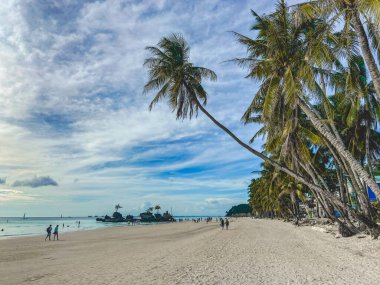 Filipinler 'deki Boracay plajında gün batımı