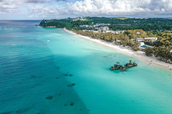 Luftaufnahme des Boracay-Strandes auf den Philippinen — Stockfoto