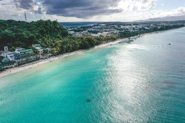 Luftaufnahme des Boracay-Strandes auf den Philippinen — Stockfoto