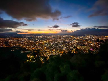 Bogota, Kolombiya 'da Montserrate manzarası