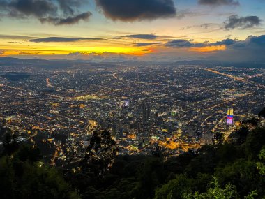 Bogota, Kolombiya 'da Montserrate manzarası