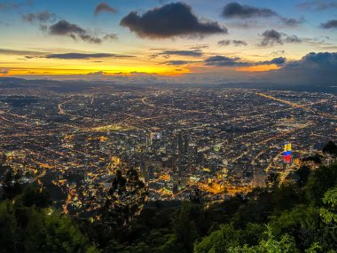 Bogota, Kolombiya 'da Montserrate manzarası