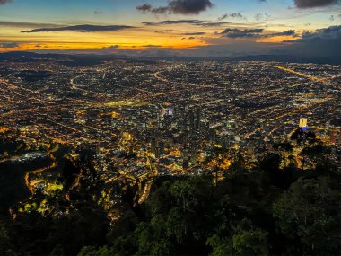 Bogota, Kolombiya 'da Montserrate manzarası