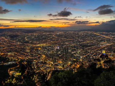 Bogota, Kolombiya 'da Montserrate manzarası