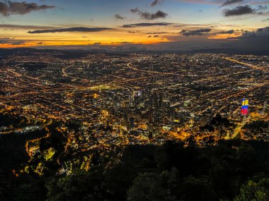 Bogota, Kolombiya 'da Montserrate manzarası