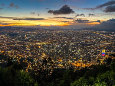 Bogota, Kolombiya 'da Montserrate manzarası