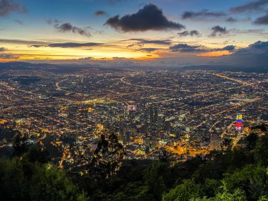 Bogota, Kolombiya 'da Montserrate manzarası