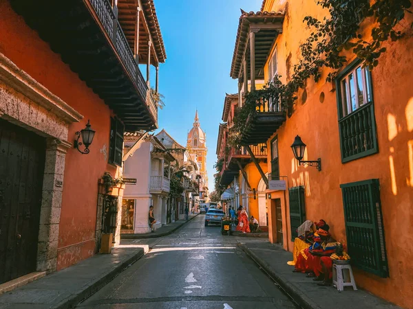 Ruas de Cartagena em Colômbia — Fotografia de Stock