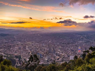 Bogota, Kolombiya 'da Montserrate manzarası