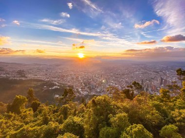 Bogota, Kolombiya 'da Montserrate manzarası