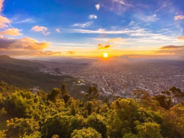 Bogota, Kolombiya 'da Montserrate manzarası