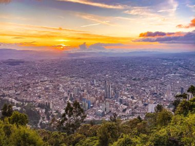 Bogota, Kolombiya 'da Montserrate manzarası