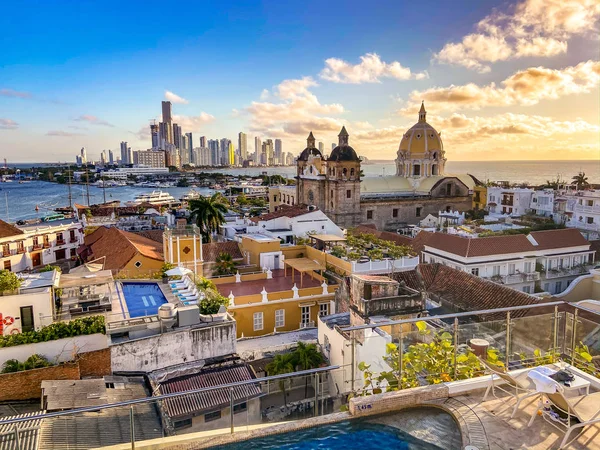 Straten van Cartagena in Colombië — Stockfoto