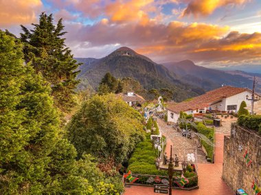 Bogota, Kolombiya 'da Montserrate manzarası
