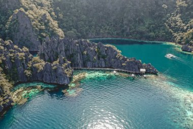 Filipinler, Palawan 'daki İkiz Göl manzarası