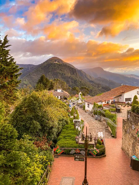 Pohled Montserrate v Bogotě, Kolumbie — Stock fotografie