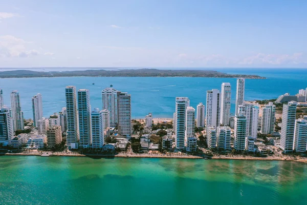 Vista aérea de Cartagena Bocagrande — Foto de Stock