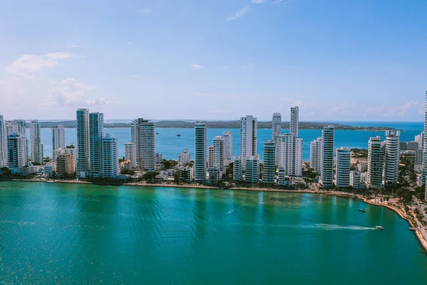 Vista aérea de Cartagena Bocagrande — Foto de Stock