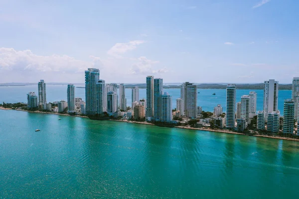 Vista aérea de Cartagena Bocagrande — Foto de Stock