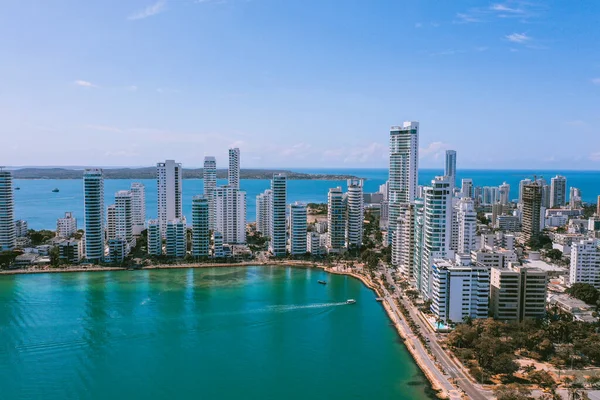 Aerial view of Cartagena Bocagrande — Stock Photo, Image