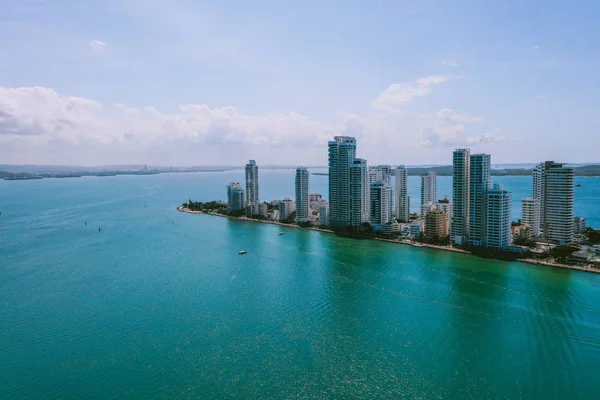 Cartagena Bocagrande 'ın hava görüntüsü — Stok fotoğraf