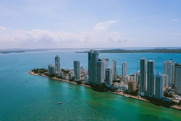 Aerial view of Cartagena Bocagrande — Stock Photo, Image