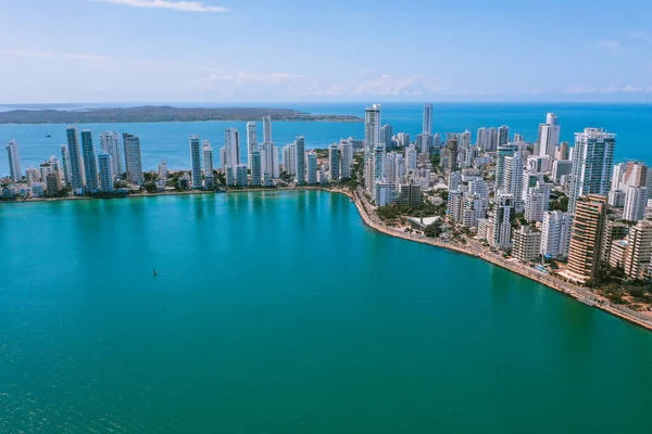 Vista aérea de Cartagena Bocagrande — Foto de Stock