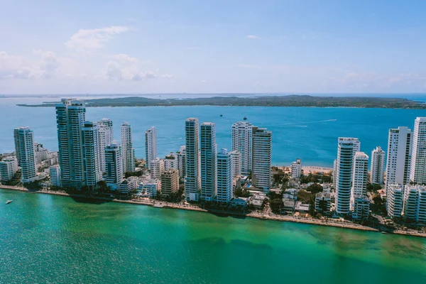 Vista aérea de Cartagena Bocagrande — Foto de Stock