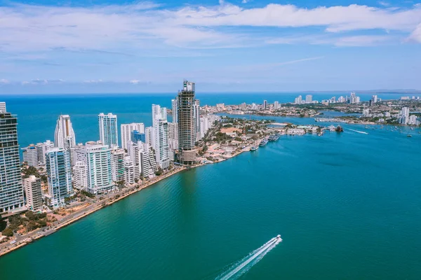 Aerial view of Cartagena Bocagrande — Stock Photo, Image