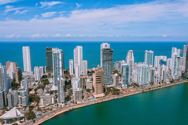 Cartagena Bocagrande 'ın hava görüntüsü — Stok fotoğraf