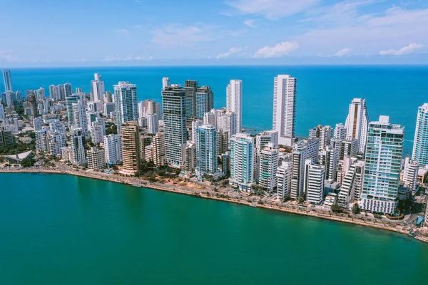 Aerial view of Cartagena Bocagrande — Stock Photo, Image